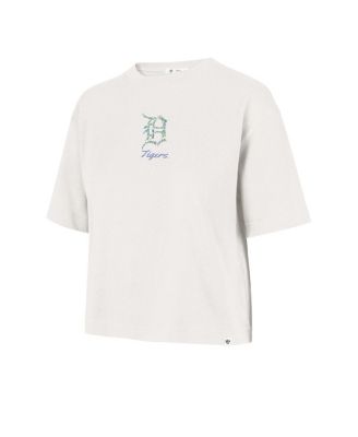 Women's Natural Detroit Tigers Full Bloom Cropped T-Shirt