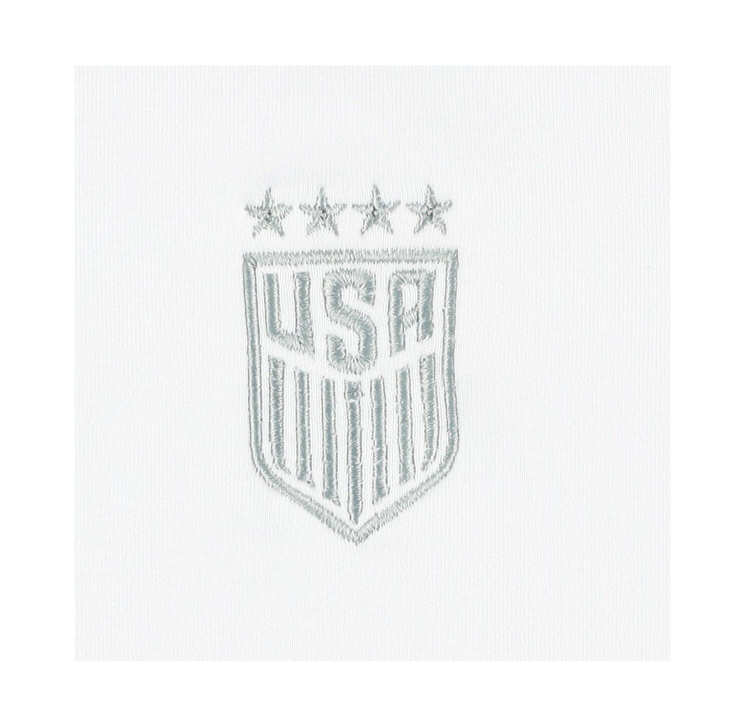 Women's White USWNT Luxe Sponge Tri-Blend Pullover Sweatshirt
