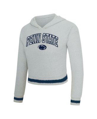 Women's 2-Piece Gray/Navy Penn State Nittany Lions Whitley Long Sleeve Hoodie Top and Shorts Set