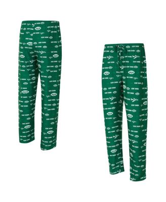 Concepts Sport - Men's Green New York Jets Retro Mosaic Allover Print Knit Pants