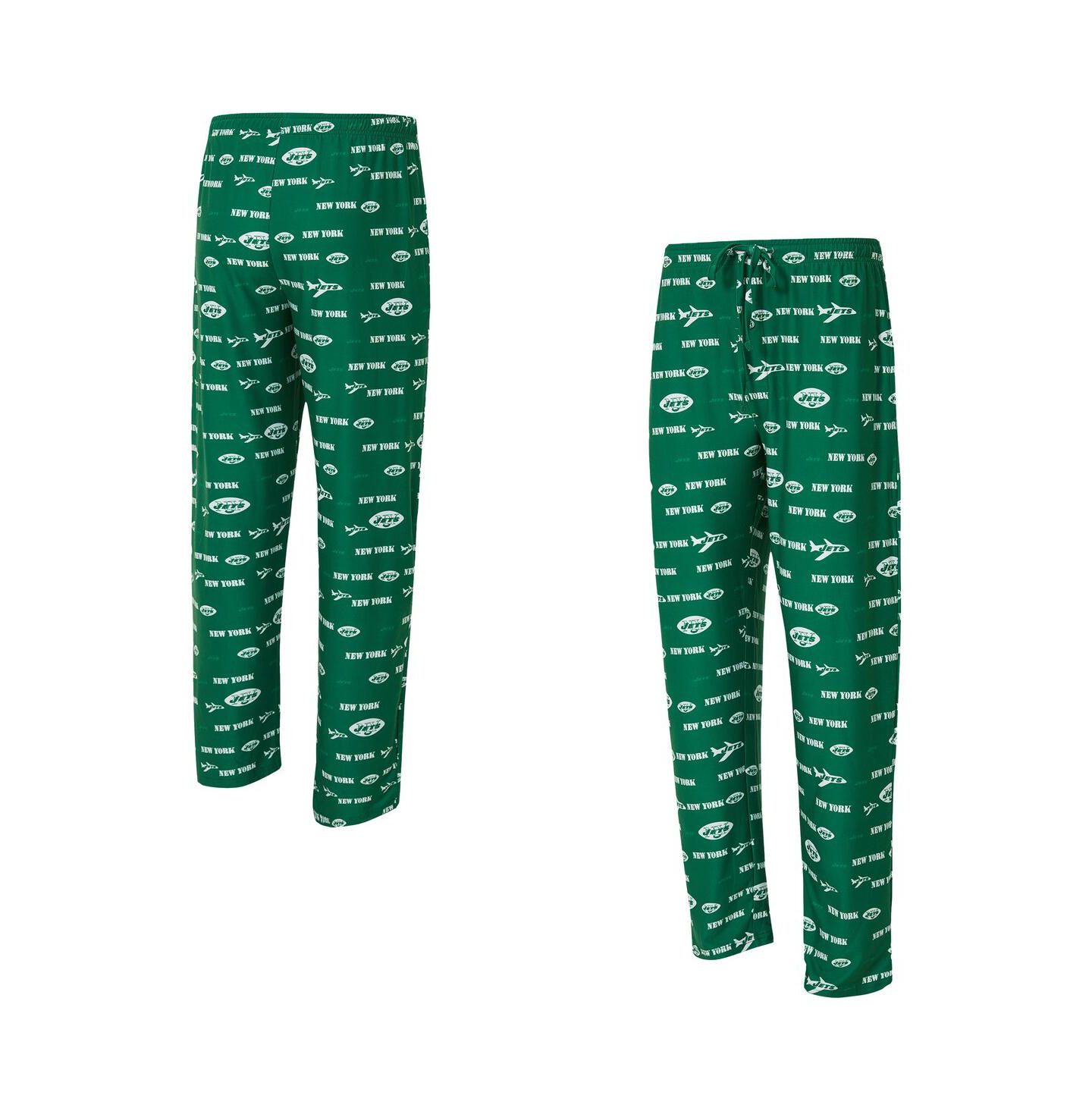 Мужские вязаные брюки Concepts Sport New York Jets Retro Mosaic, Green — фото 1