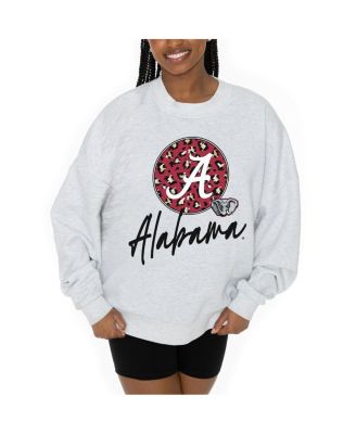 Women's Ash Alabama Crimson Tide Premium Fleece Pullover Sweatshirt