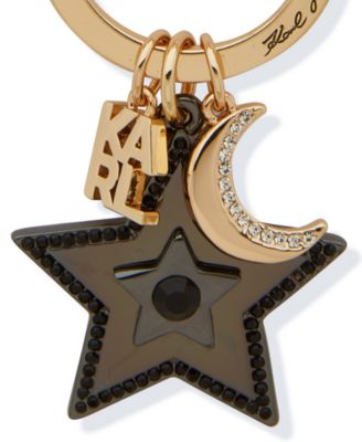 Star and Moon Charm Keychain