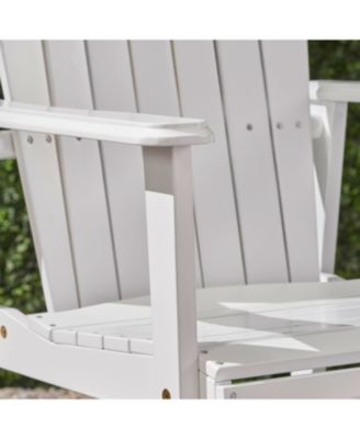Acacia Wood Adirondack Dining Chairs (Set of 2), White