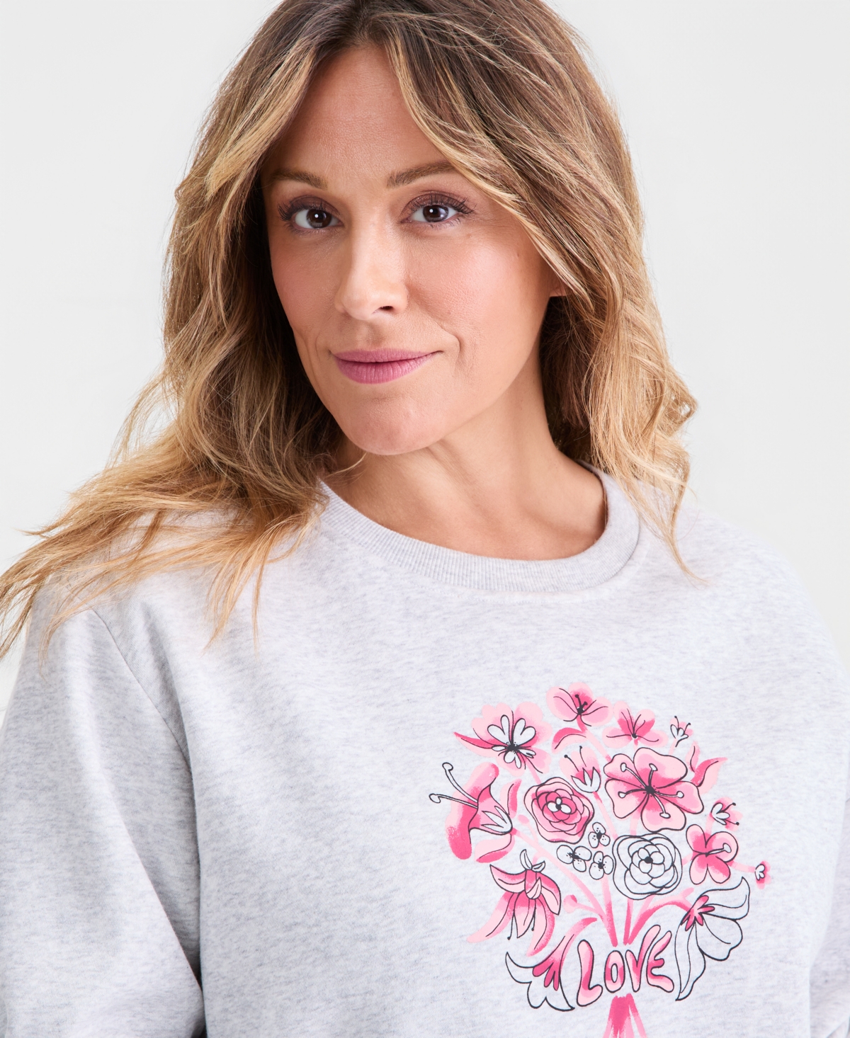 Style & Co Plus Graphic Fleece Sweatshirt, Macy's Exclusive