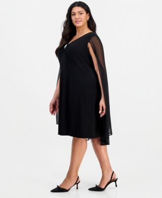 Plus Size Capelet Sheath Dress