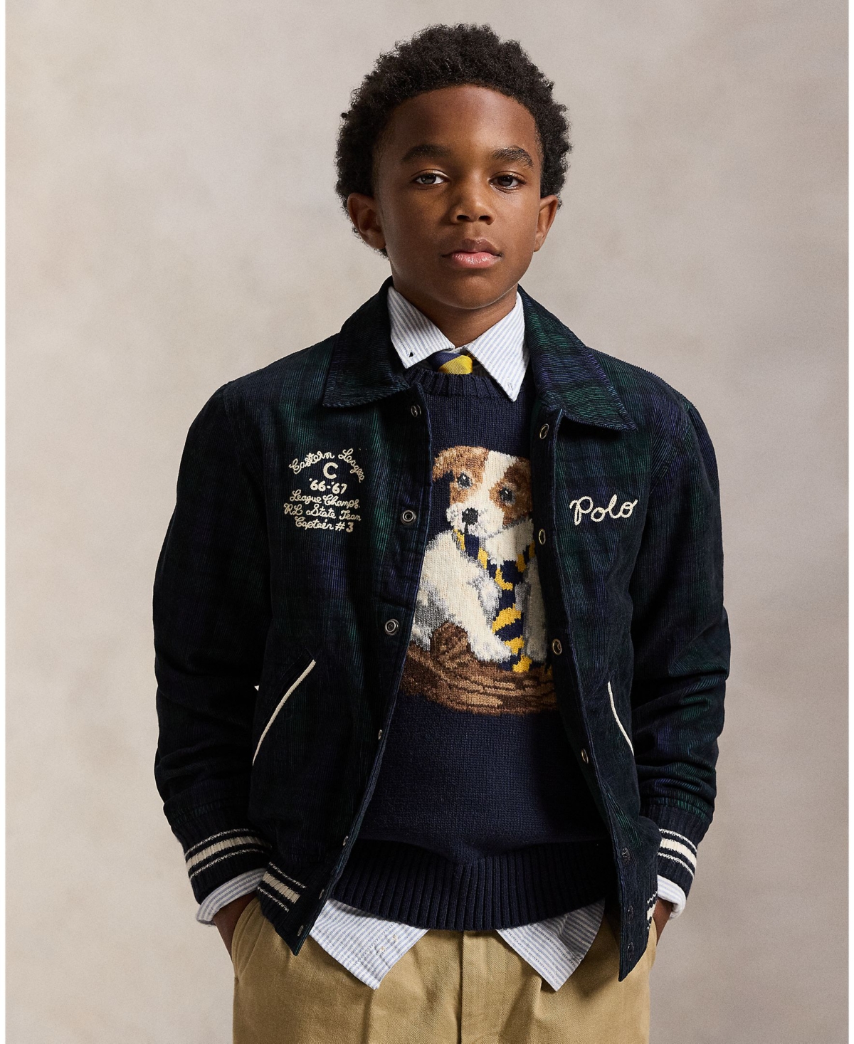 Polo Ralph Lauren Boys 8-20 Plaid Long Sleeves Jacket