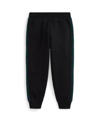 Boys' 2-7 Plaid-Trim Fleece Jogger Pant