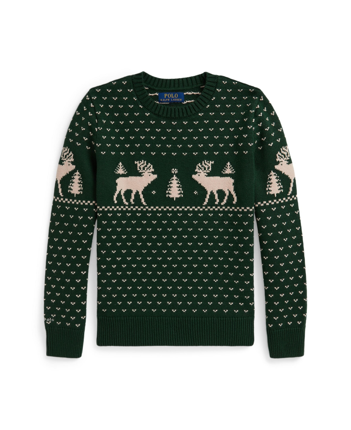 Polo Ralph Lauren Boys 8-20 Reindeer-Intarsia Long Sleeve Sweater