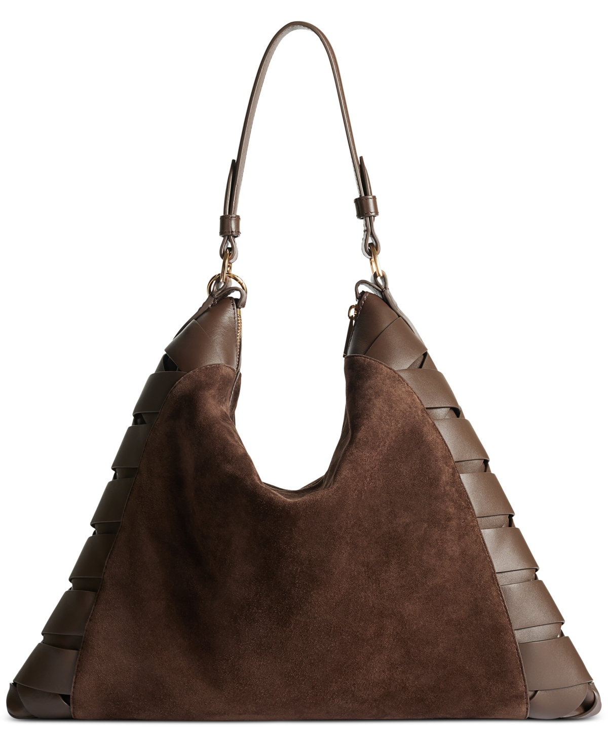 Sam Edelman Jette Large Zippered Hobo Bag In Brown