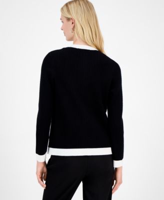 Women's Waffle-Knit Kissing-Front Jacket, Regular & Petite