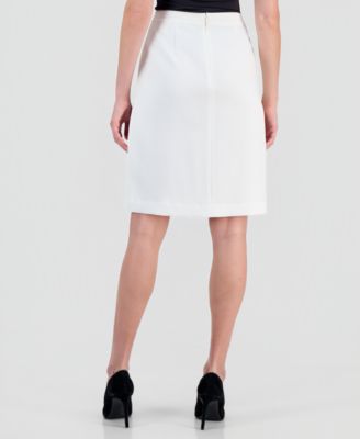 Women's Box-Pleat Pencil Skirt, Regular & Petite
