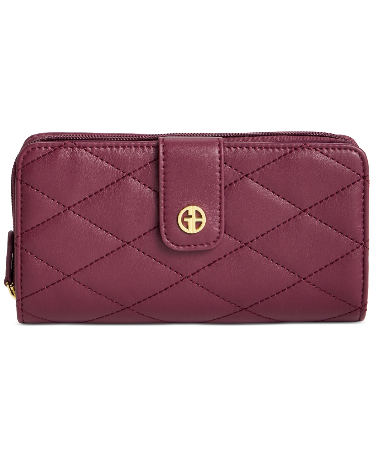 Giani Bernini Aio Quilted Wallet, Macy's Exclusive In Pink