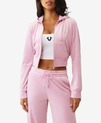 Women's Crystal Velour Zip Hoodie