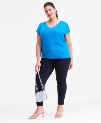 Women's Double V-Neck Dolman-Sleeve Top, Macy's Exclusive