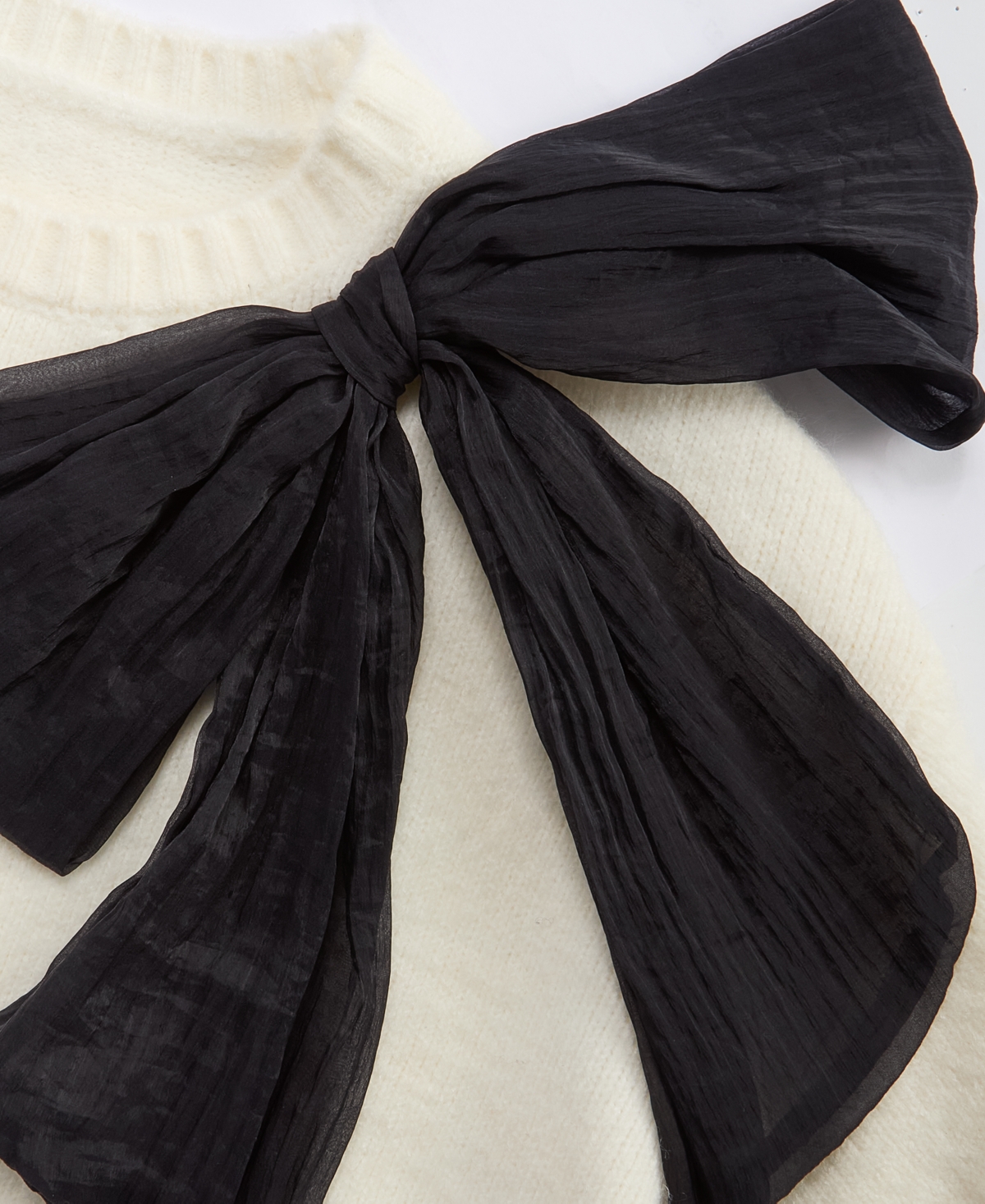 On 34th Women's Long-sleeve Bow Sweater, Macy's Exclusive In White