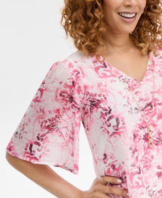 Women's Printed Necklace Top