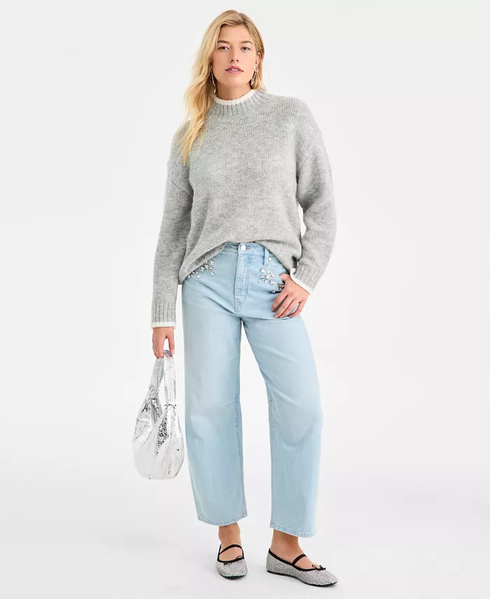 Women's Long-Sleeve Mock-Neck Sweater - thumbnail 6