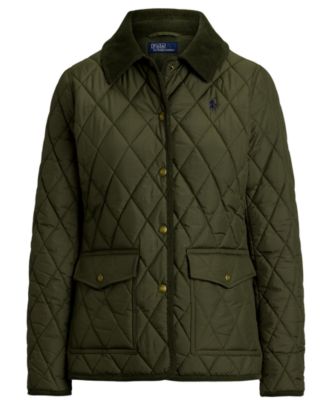 Women's Corduroy-Trim Quilted Barn Jacket