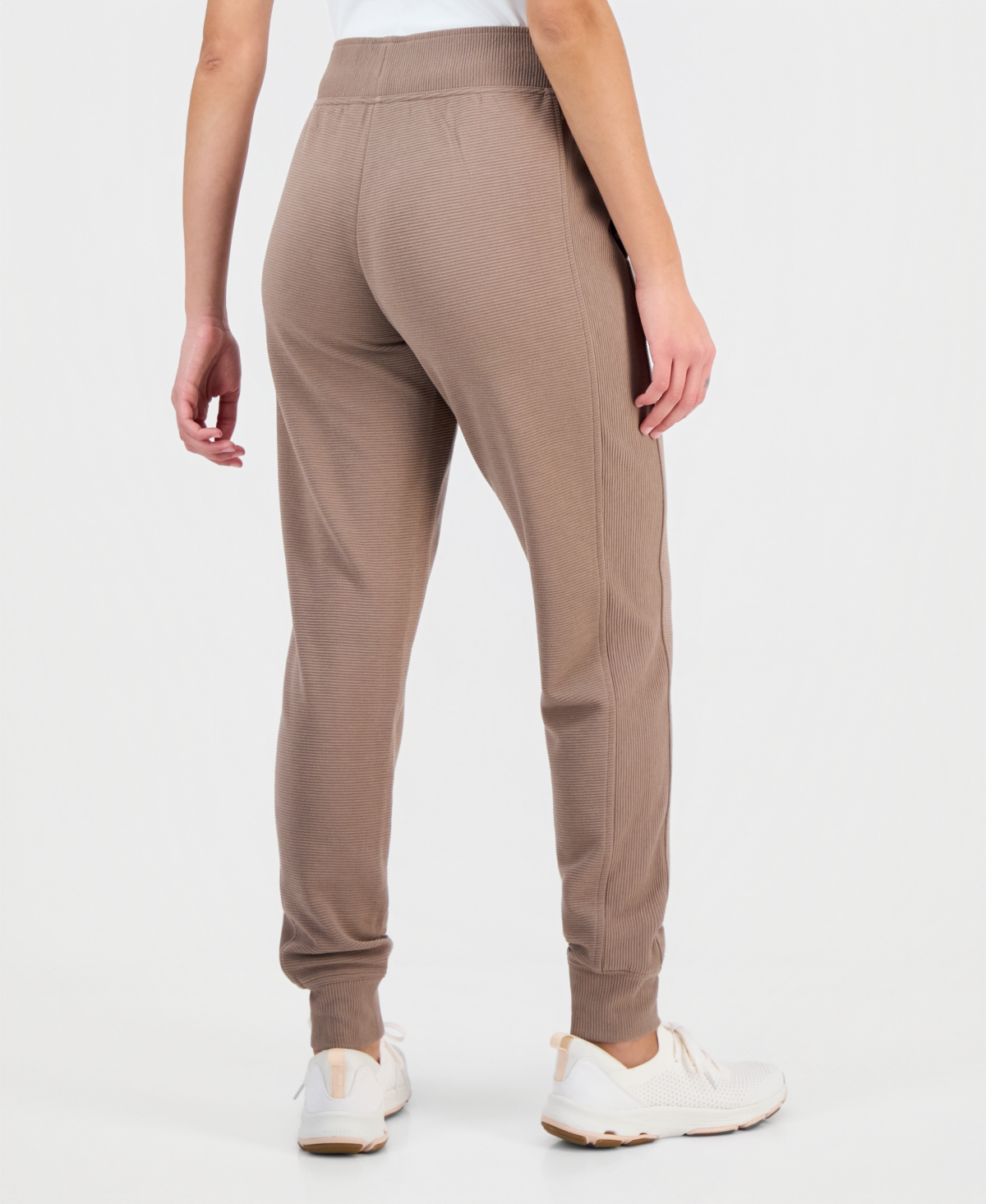 Id Ideology Women's Ottoman-rib Jogger Pants, Created For Macy's
