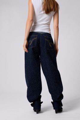 Women's Two-tone denim trousers