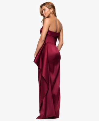 Women's Strapless Ruffle Long Dress