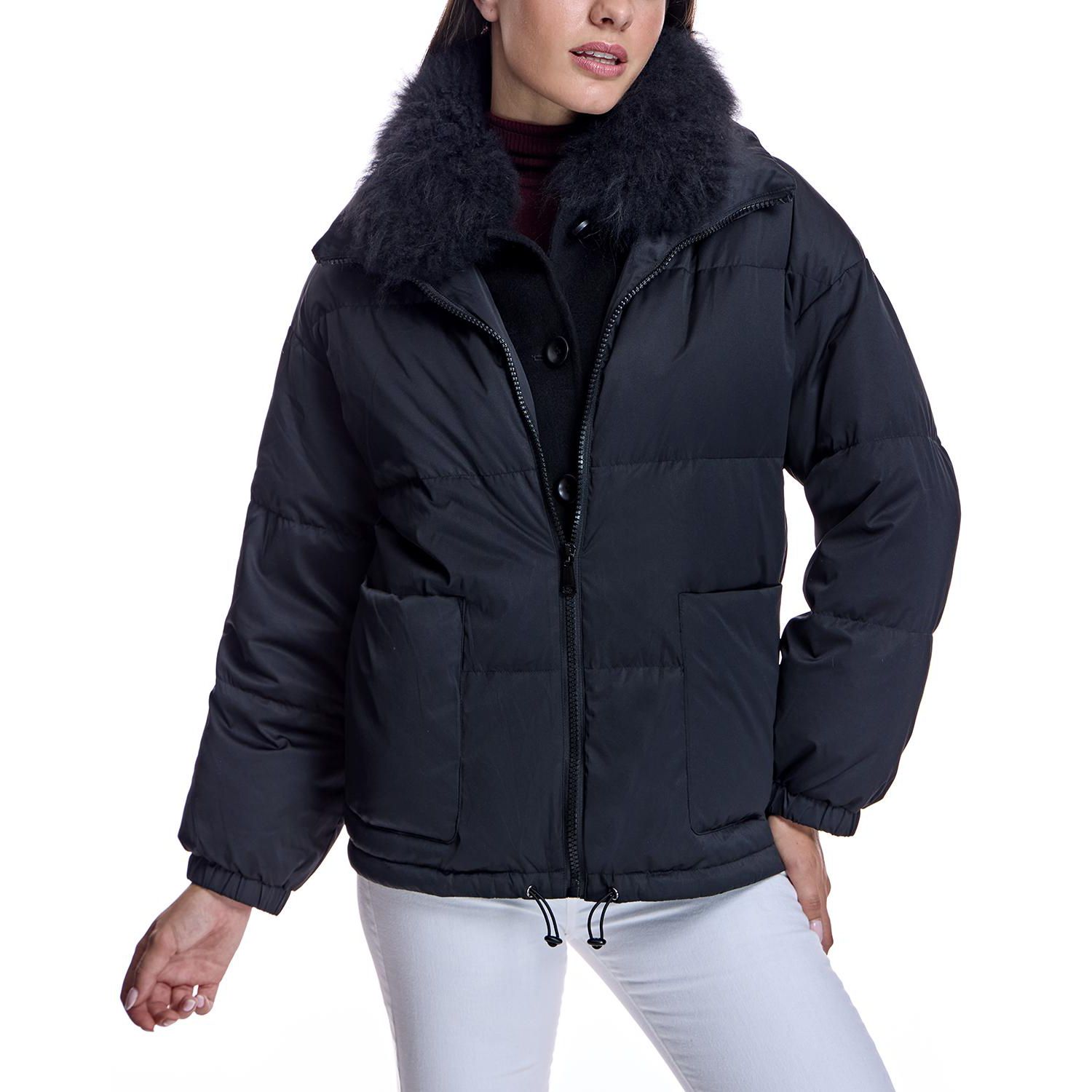 Women's Cashmere-Trimmed Puffer