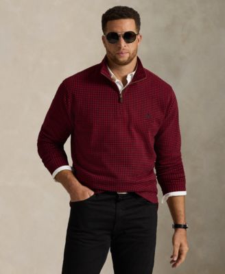 Men's Big & Tall Estate-Rib Quarter-Zip Pullover Sweater