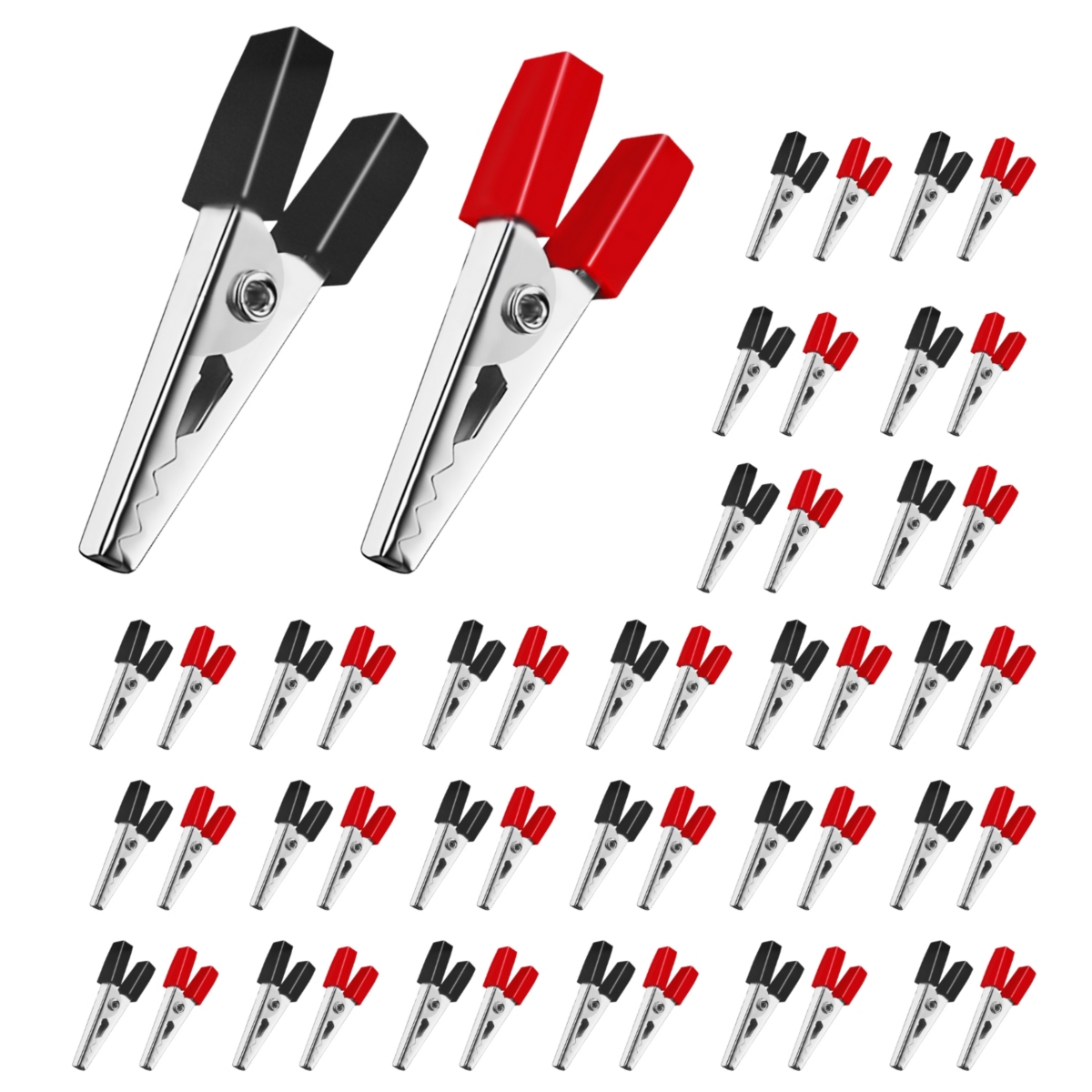 5 Core Alligator Clips Electrical Metal Battery Jumper Clamps Insulated Gator Clip - alligator 25 pcs