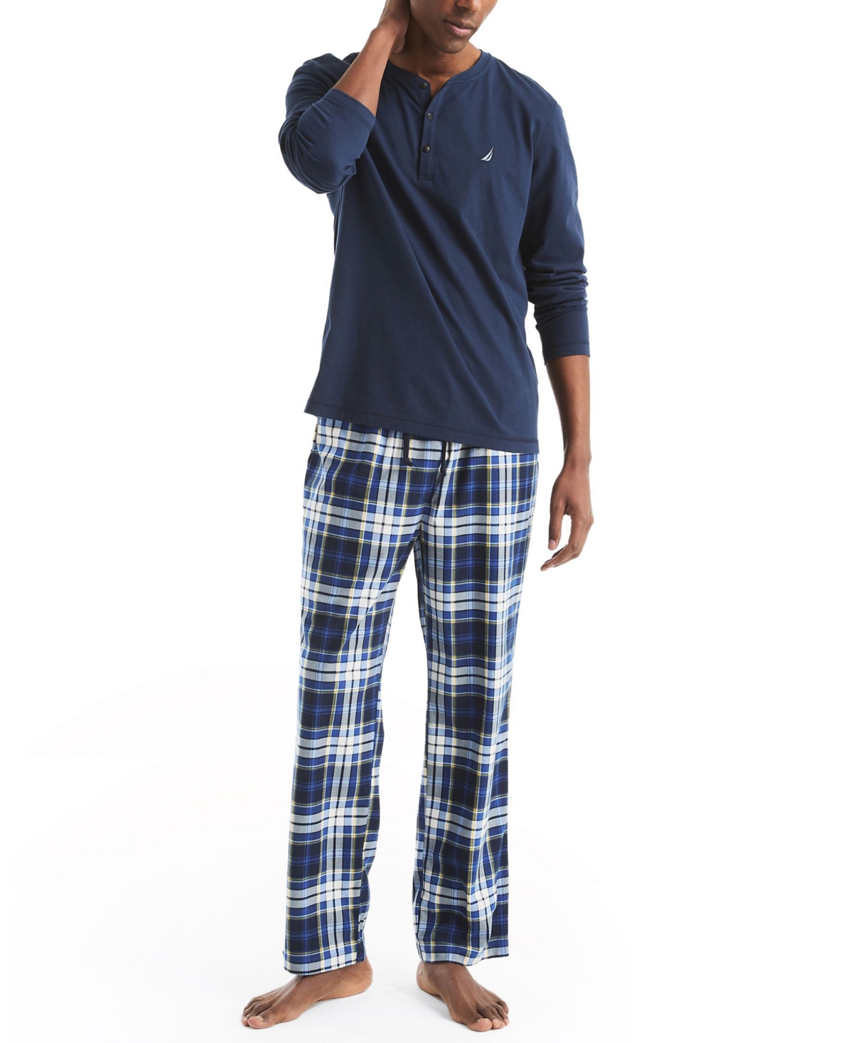 Nautica Men's Fleece Plaid Pajama Pants In Pattern