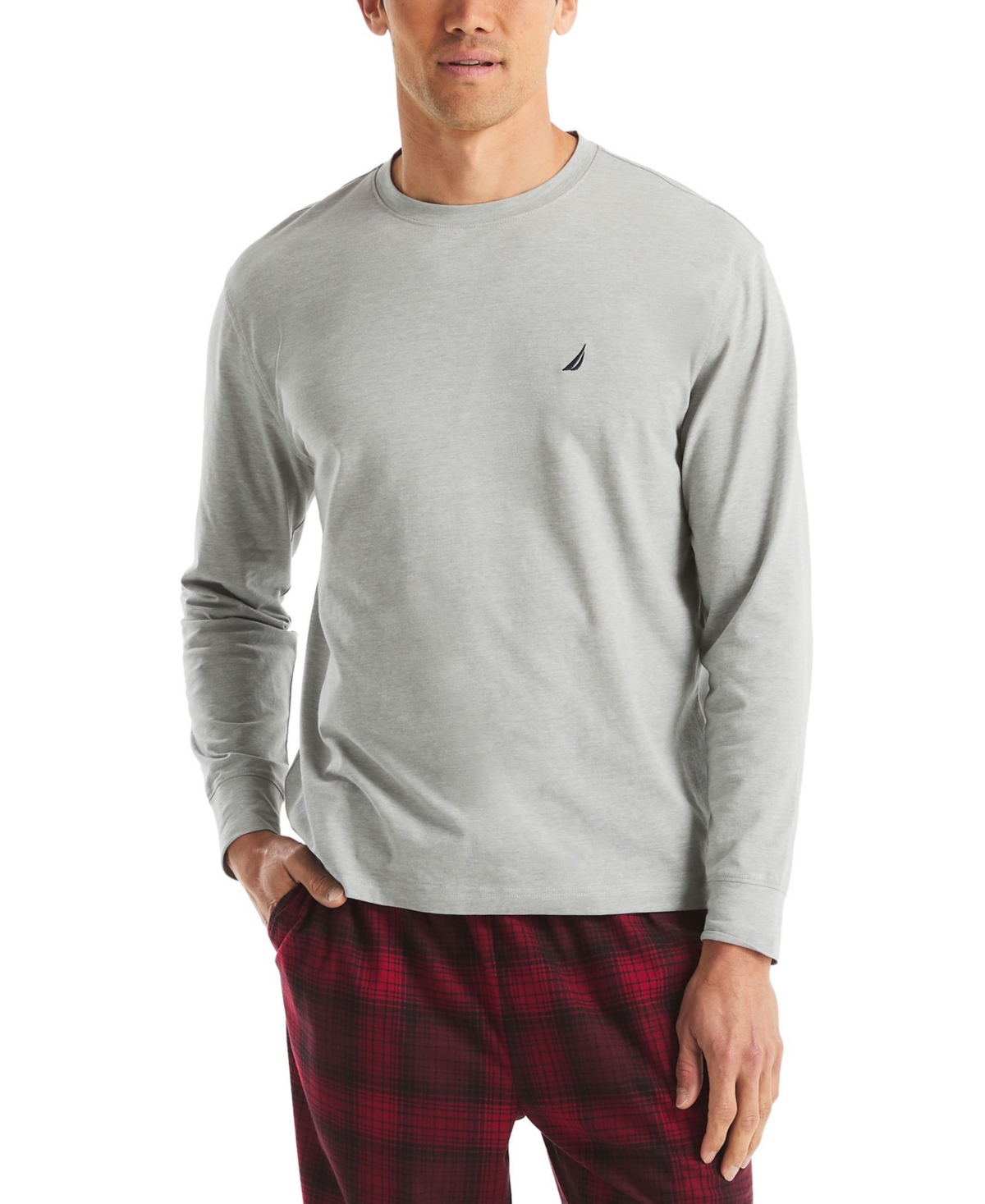 Nautica Men's Long Sleeve T-shirt In Gray