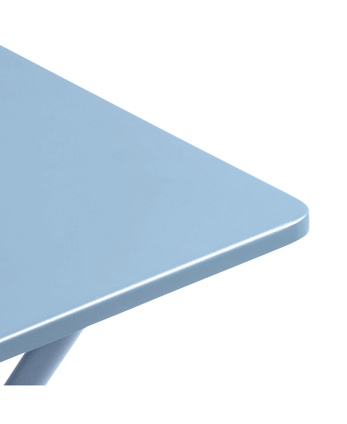 Lafuma Balcony Ii Colorblock Steel Square Folding Outdoor Patio Table, Sky Blue