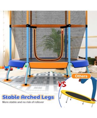 48" Toddler Trampoline for Kids with Safety Enclosure Net Heavy-duty Frame