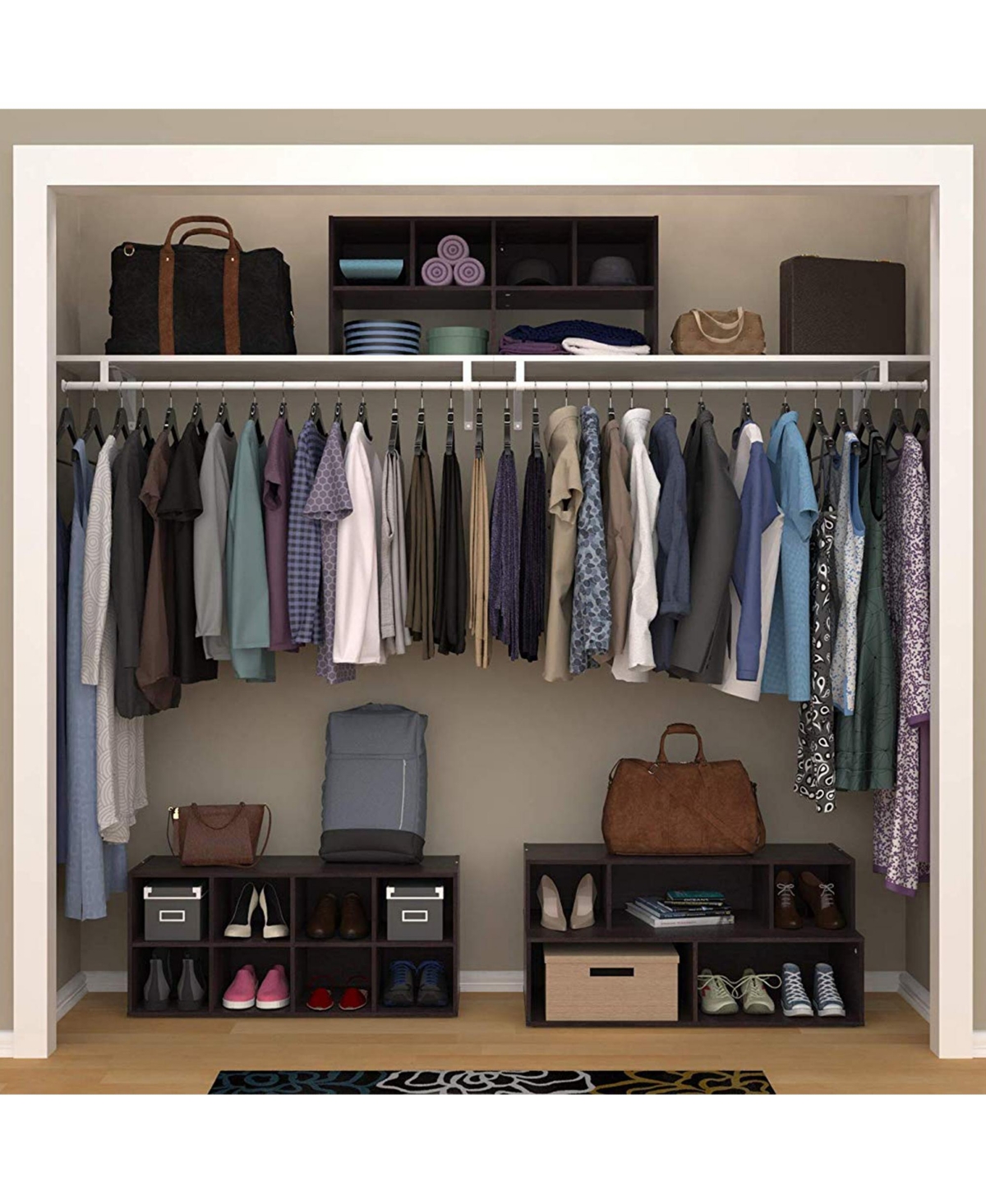 ClosetMaid 5081 8 Box Stylish Closet Shoe Organizing Storage Station, Espresso