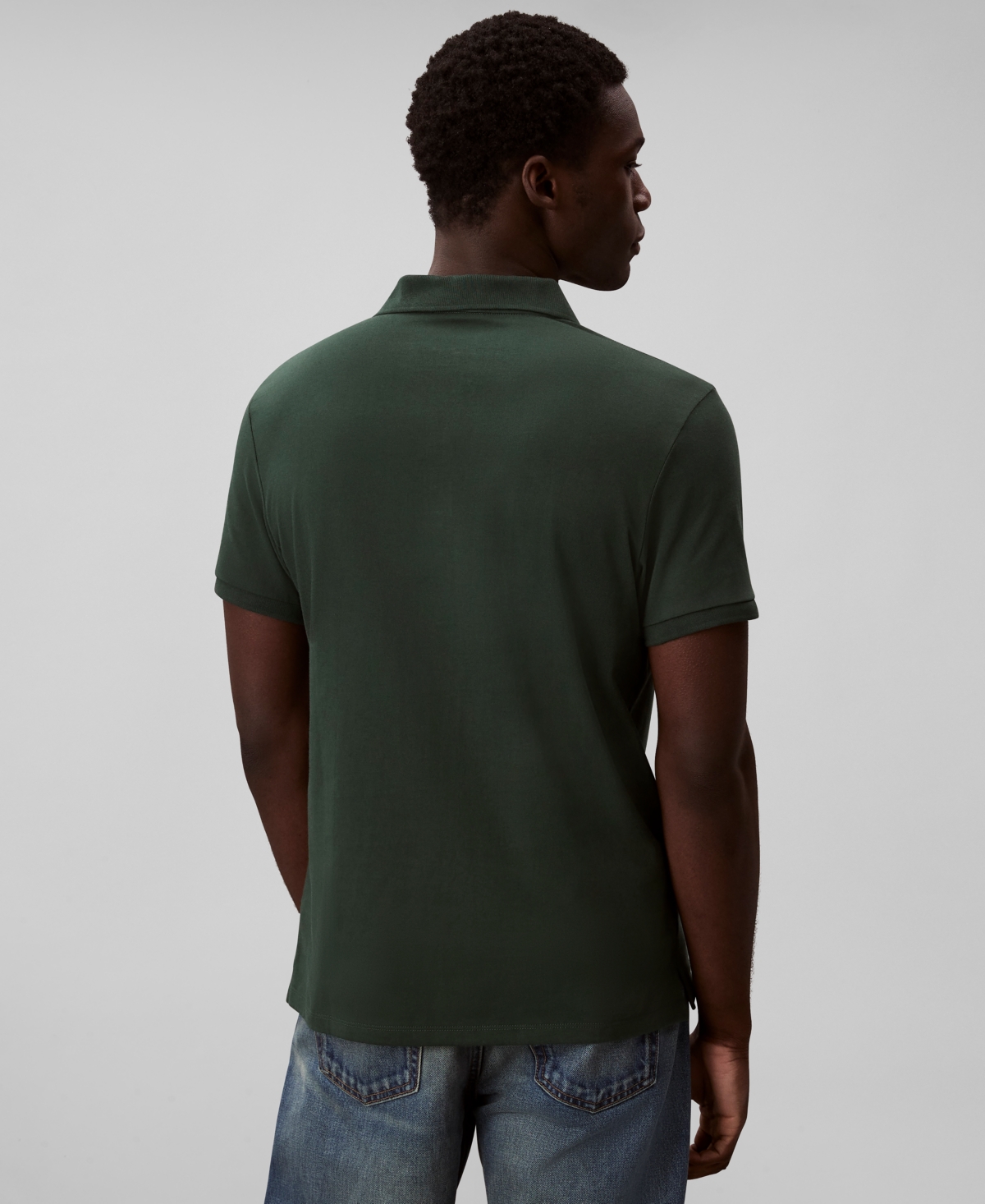 Calvin Klein Men's Short Sleeve Solid Polo Shirt In Brown