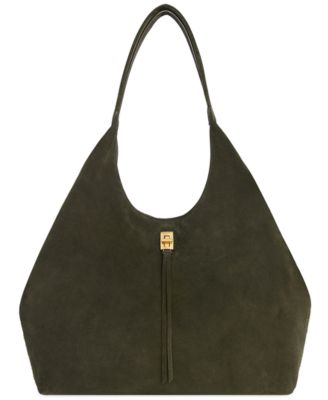 Darren Signature Large Suede Carryall Shoulder Bag
