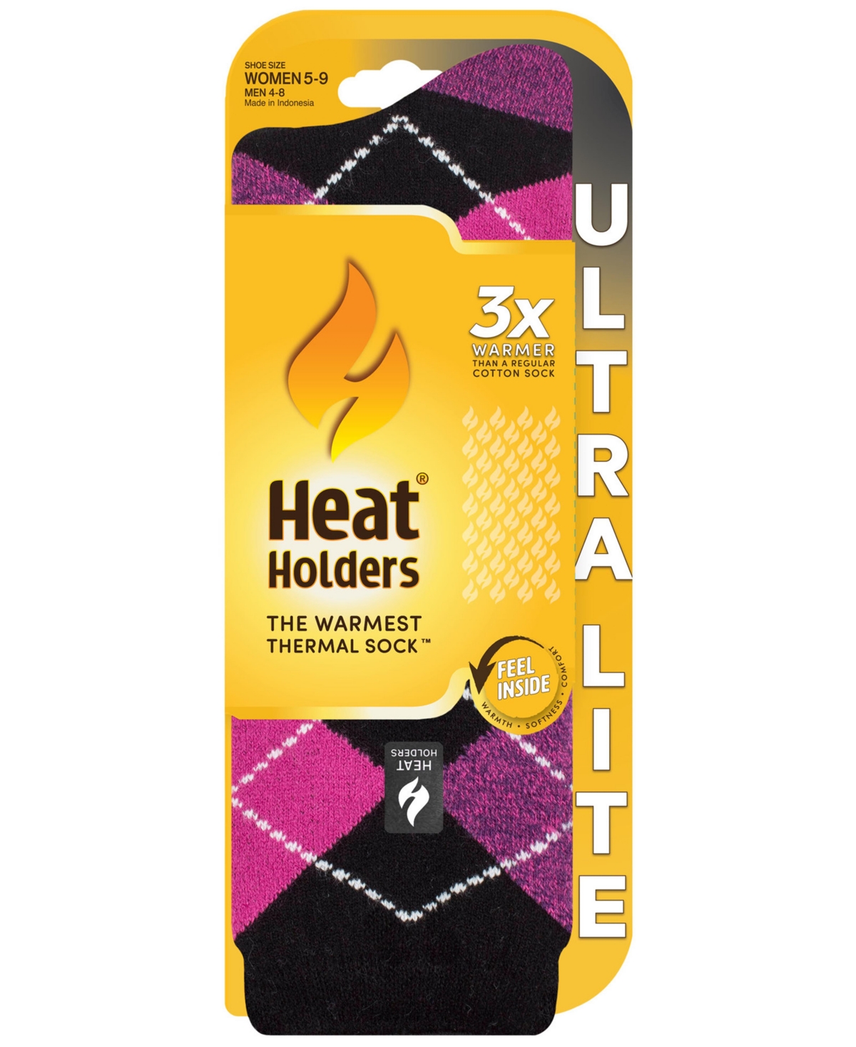 Heat Holders Women's Ultra Lite Delilah Argyle Crew Socks In Multi