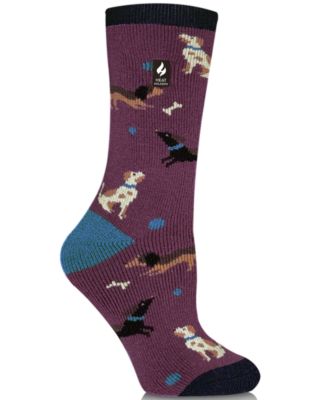 Heat Holders - Women's LITE Fauna Dogs Crew Socks