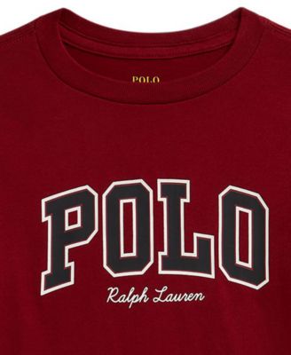 Boys' 2-7 Logo Cotton Long-Sleeve Tee