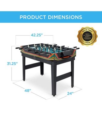 2x4ft 10-in-1 Combo Game Table Set w/ Hockey, Foosball, Pool, Shuffleboard, Ping Pong