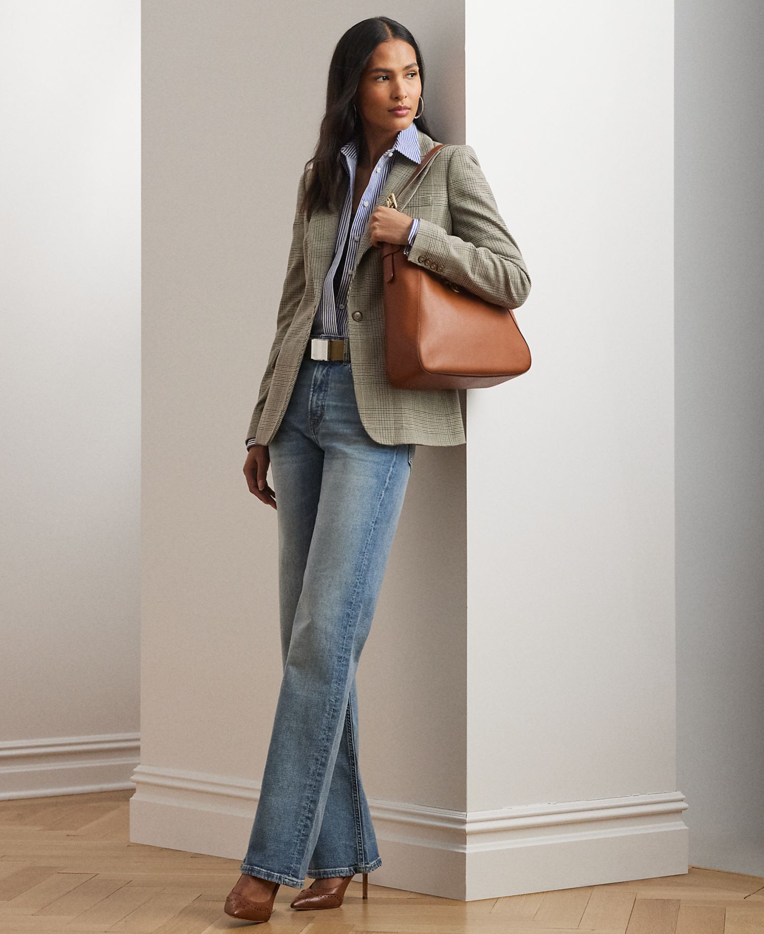 Petite Relaxed Fit Stretch Cotton Shirt