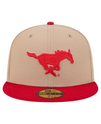 Men's Khaki SMU Mustangs Two-Tone 59FIFTY Fitted Hat