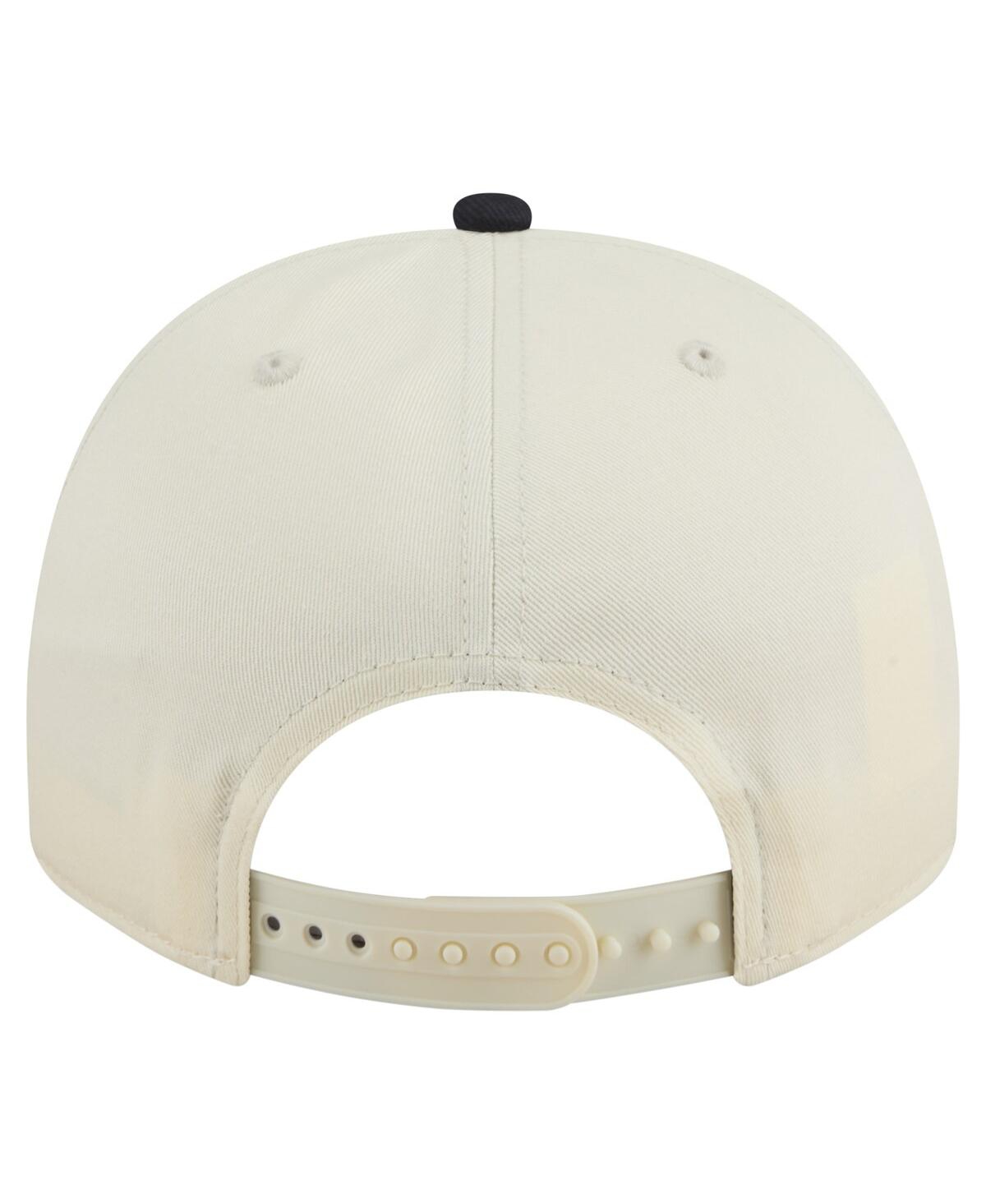 New Era Men's Cream/navy Penn State Nittany Lions Vintage Chainstitch 9fifty A-frame Snapback Hat In Neutral