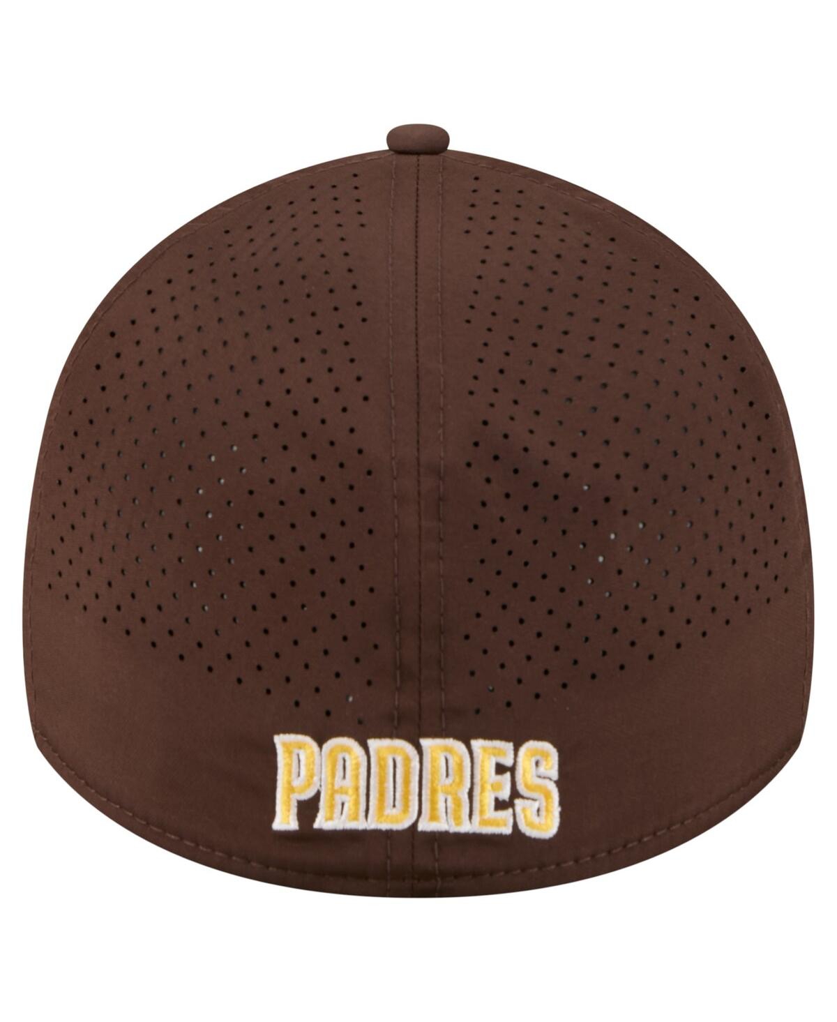 New Era Men's Brown San Diego Padres 39thirty A-frame Perforated Flex Hat In Brown