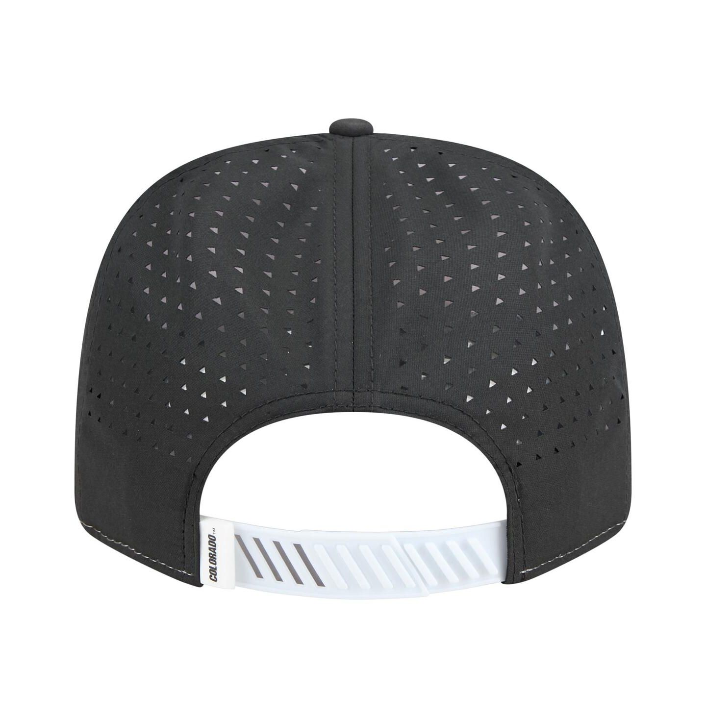 Мужская кепка New Era White/Black Colorado Buffaloes Perforated Patched 9SEVENTY Adjustable Hat — фото 2