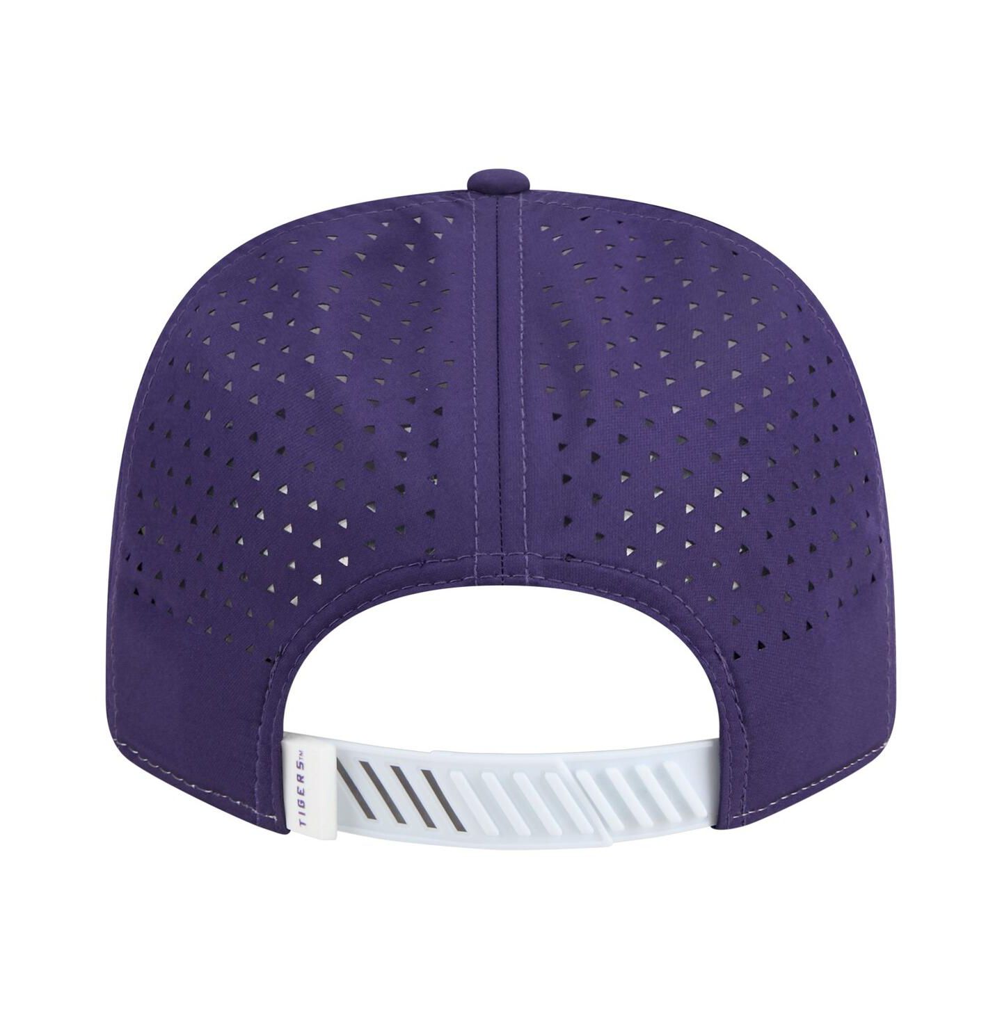 Мужская кепка New Era White/Purple LSU Tigers Perforated Patched 9SEVENTY Adjustable Hat — фото 2