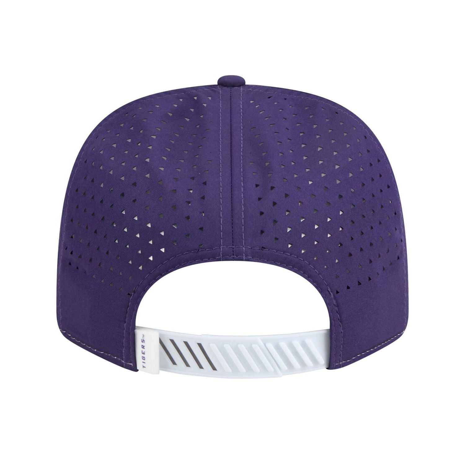 Men's White/Purple LSU Tigers Perforated Patched 9SEVENTY Adjustable Hat