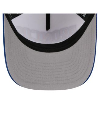 Men's White/Royal Boise State Broncos Arch Two-Tone Rope 9FORTY A-Frame M-Crown Adjustable Hat
