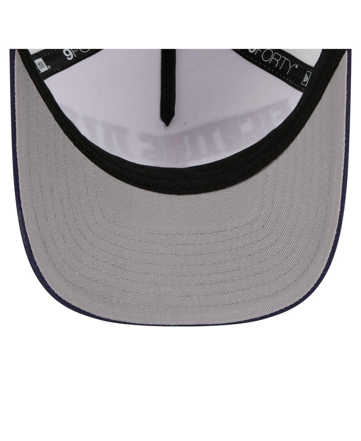 New Era Men's White/navy Illinois Fighting Illini Arch Two-tone Rope 9forty A-frame M-crown Adjustable Hat In Blue