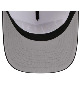 Men's White/Black Iowa Hawkeyes Arch Two-Tone Rope 9FORTY A-Frame M-Crown Adjustable Hat